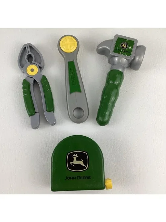 John Deere Deluxe Talking Tool Belt Kids Toys Hammer Tape Measure Pretend Play - Picture 6 of 8
